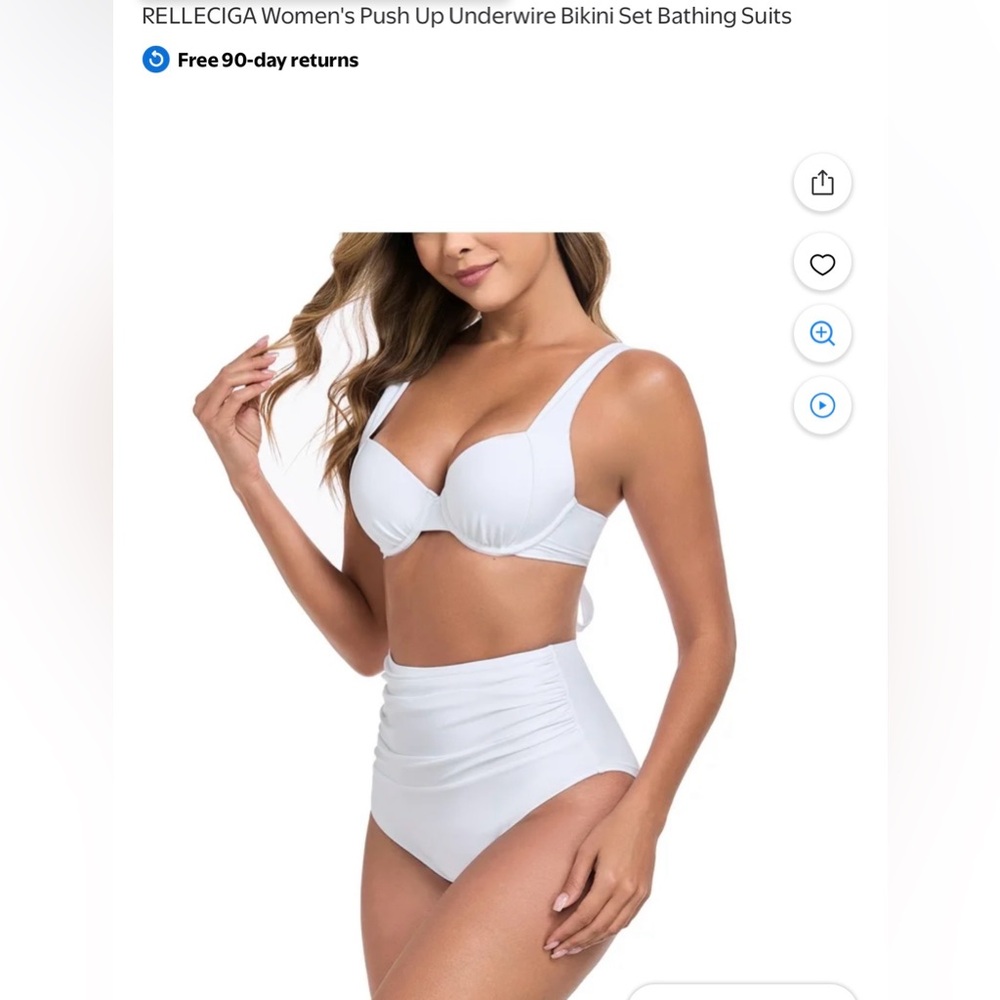 RELLECIGA White Bikini Set